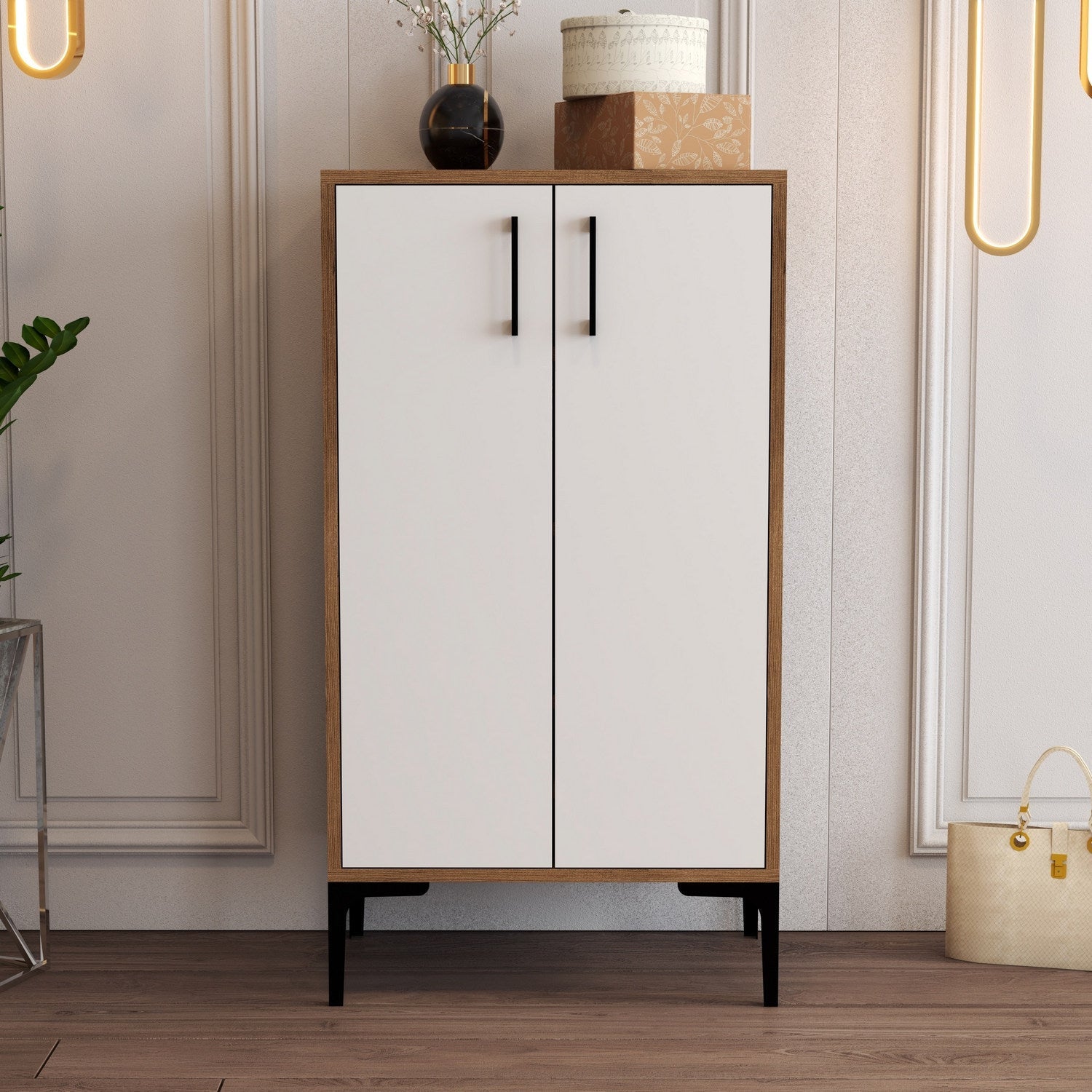 Ormar za obuću Prag - Walnut, White | AG-vitahome.hr