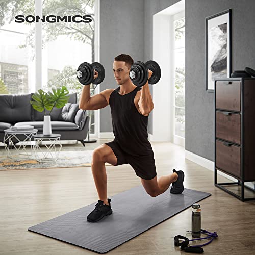 2 db öntöttvas súlyzó, 2 x 20 kg-os, fekete-SONGMICS-Vita Home