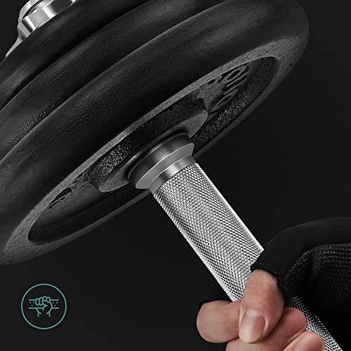 2 db öntöttvas súlyzó, 2 x 20 kg-os, fekete-SONGMICS-Vita Home