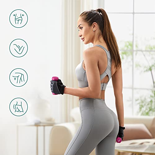 2 db-os súlyzókészlet, 2 x 0,5 kg-os csúszásmentes kézi súlyzók, pink-SONGMICS-Vita Home