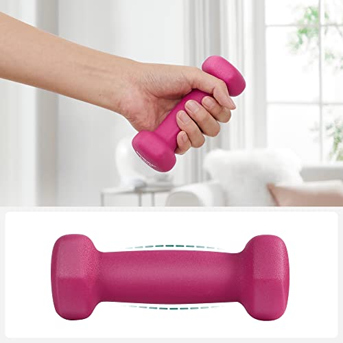 2 db-os súlyzókészlet, 2 x 0,5 kg-os csúszásmentes kézi súlyzók, pink-SONGMICS-Vita Home