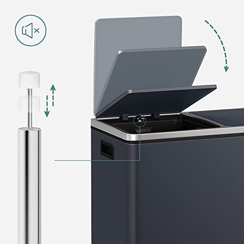 2 x 30 L Szemetes 15 Szemeteszsákkal, Antracit Szürke-SONGMICS-Vita Home