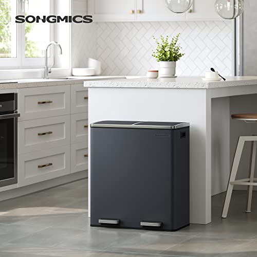 2 x 30 L Szemetes 15 Szemeteszsákkal, Antracit Szürke-SONGMICS-Vita Home