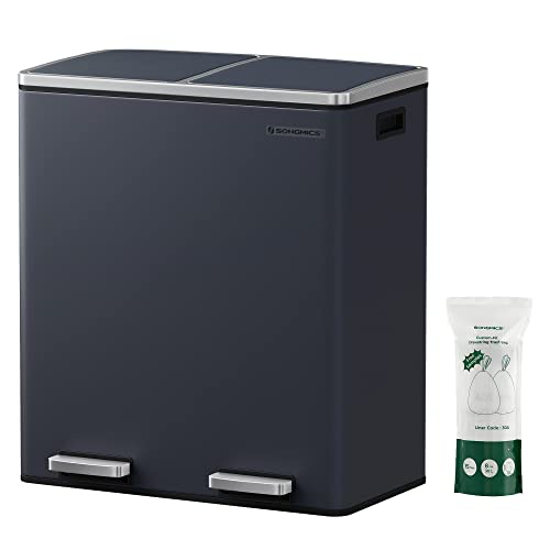 2 x 30 L Szemetes 15 Szemeteszsákkal, Antracit Szürke-SONGMICS-Vita Home