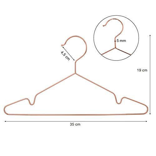 20 komada dječjih metalnih vješalica, 35 cm, boje ružičastog zlata | SONGMICS-vitahome.hr