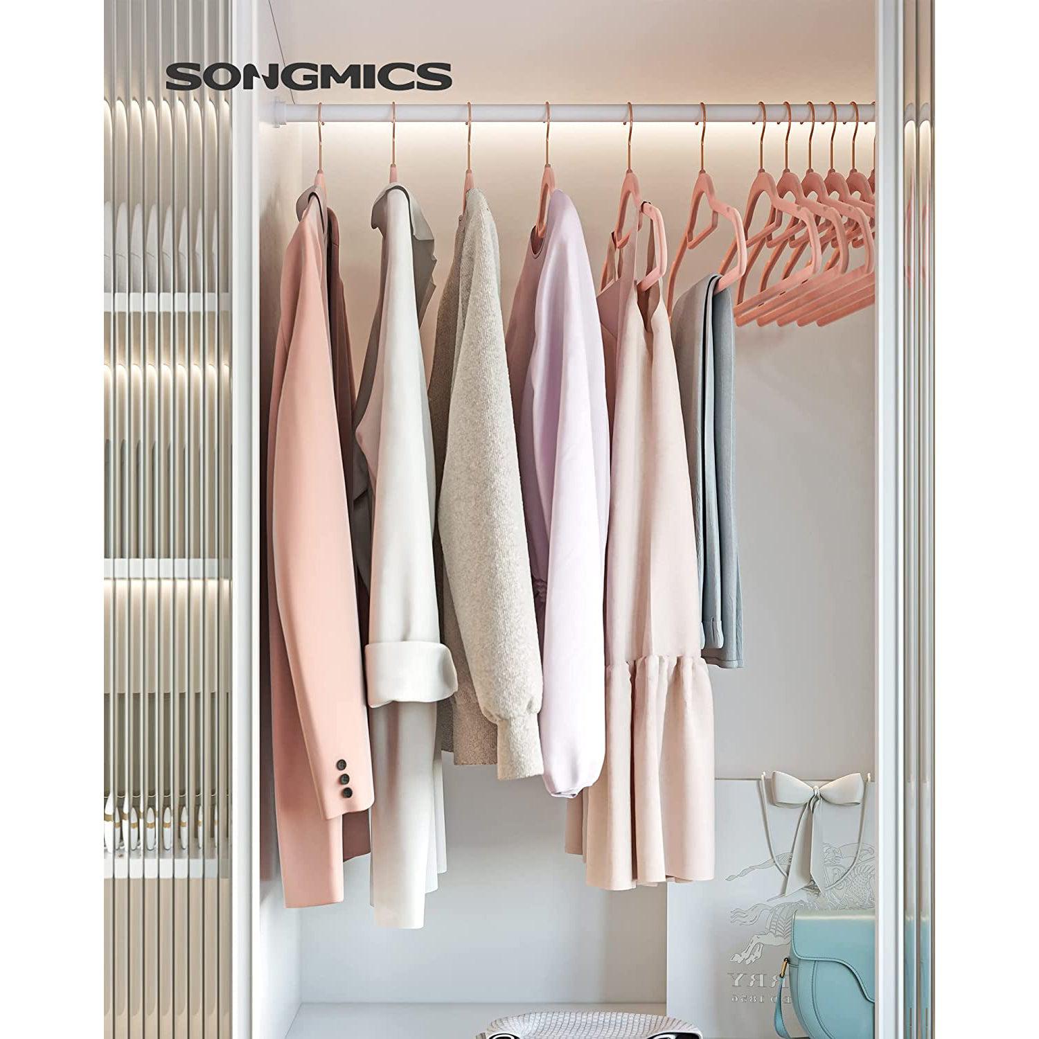 30 komada baršunastih, neklizajućih vješalica, boja ružičastog zlata | SONGMICS-vitahome.hr