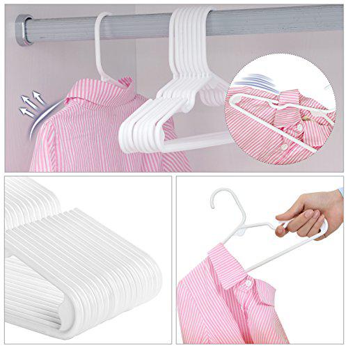 30 komada plastičnih vješalica za dječju odjeću, 29,5 x 0,57 x 17 cm, bijele | SONGMICS-vitahome.hr