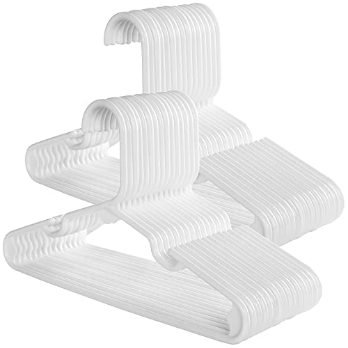 30 komada plastičnih vješalica za dječju odjeću, 29,5 x 0,57 x 17 cm, bijele | SONGMICS-vitahome.hr
