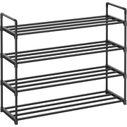 4-slojni metalni stalak za cipele, 30 x 92 x 73 cm, crni | SONGMICS-vitahome.hr