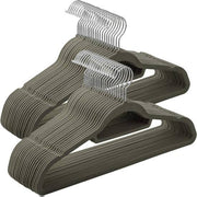 50 komada baršunastih, neklizajućih vješalica, sive | SONGMICS-vitahome.hr