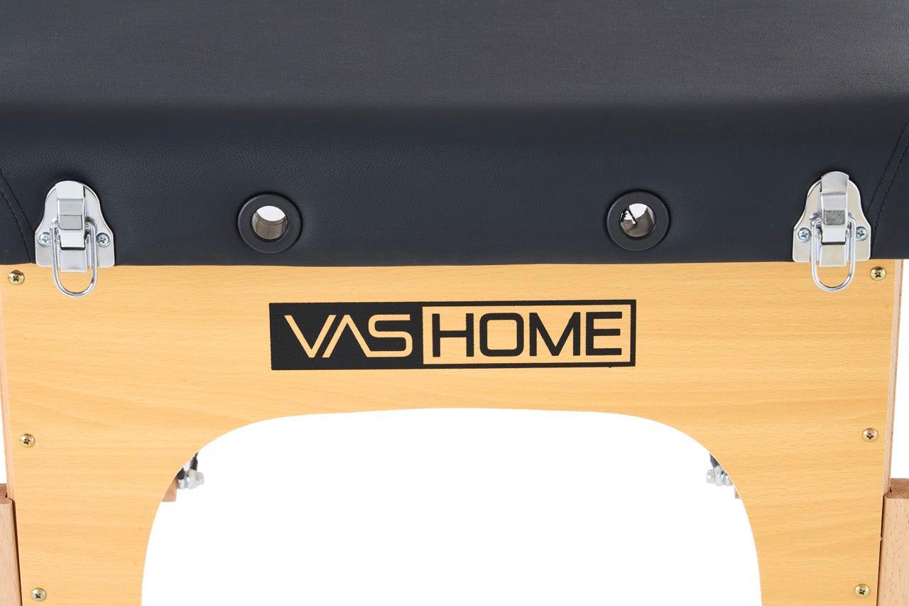 Masažni stol, sklopivi i prijenosni, drveni okvir, Crna | VASHOME-vitahome.hr