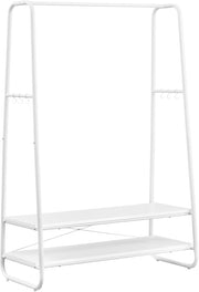 Stalak za odjeću čeličnog okvira, 45 x 100 x 160 cm, bijeli