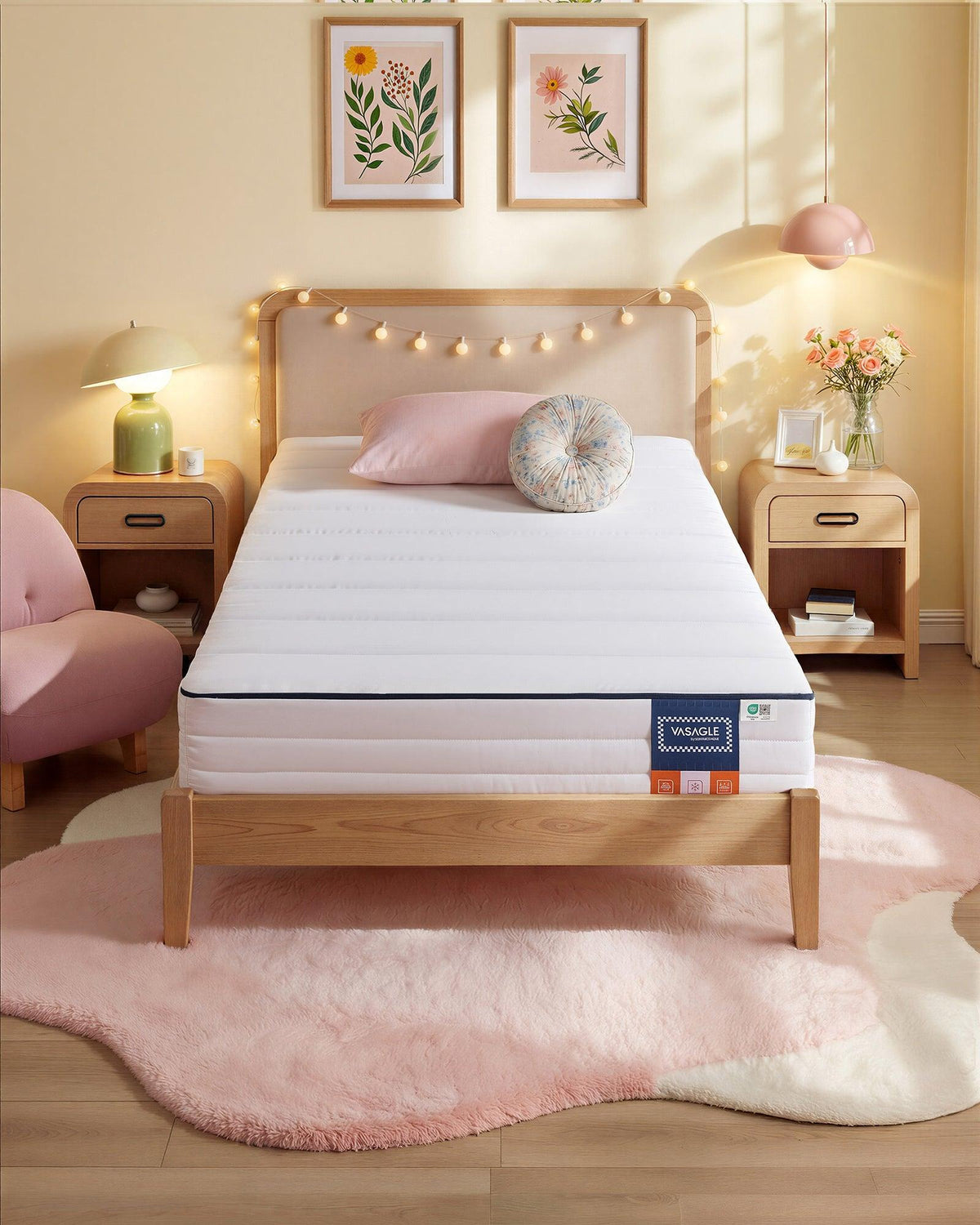 VASAGLE 7-zonski gel memory foam madrac, 90 x 200 x 16 cm, H3
