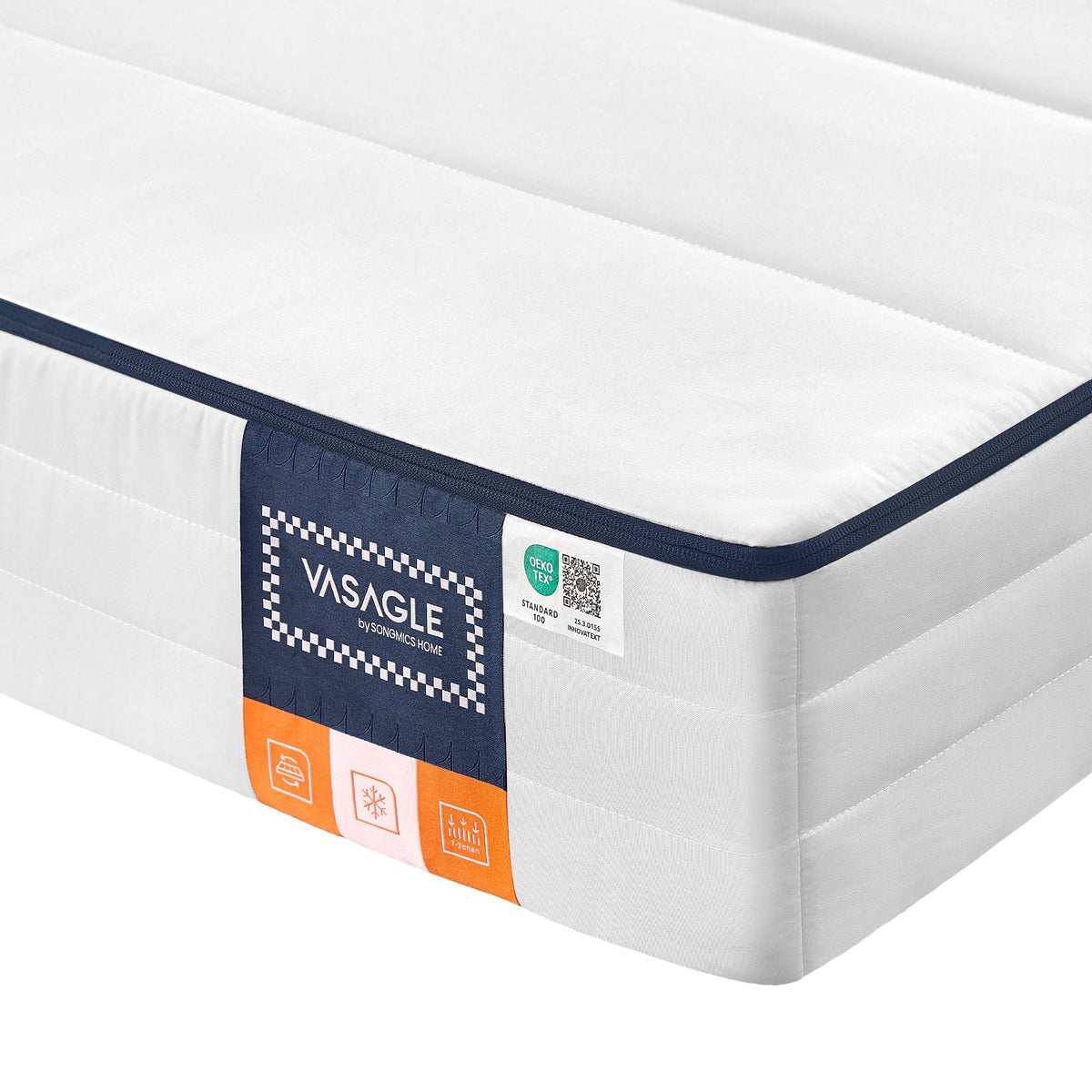 VASAGLE 7-zonski gel memory foam madrac, 90 x 200 x 16 cm, H3