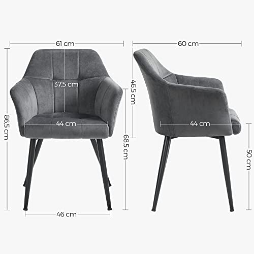 A étkezőszék 2 db-os szett szürke színben-SONGMICS-Vita Home