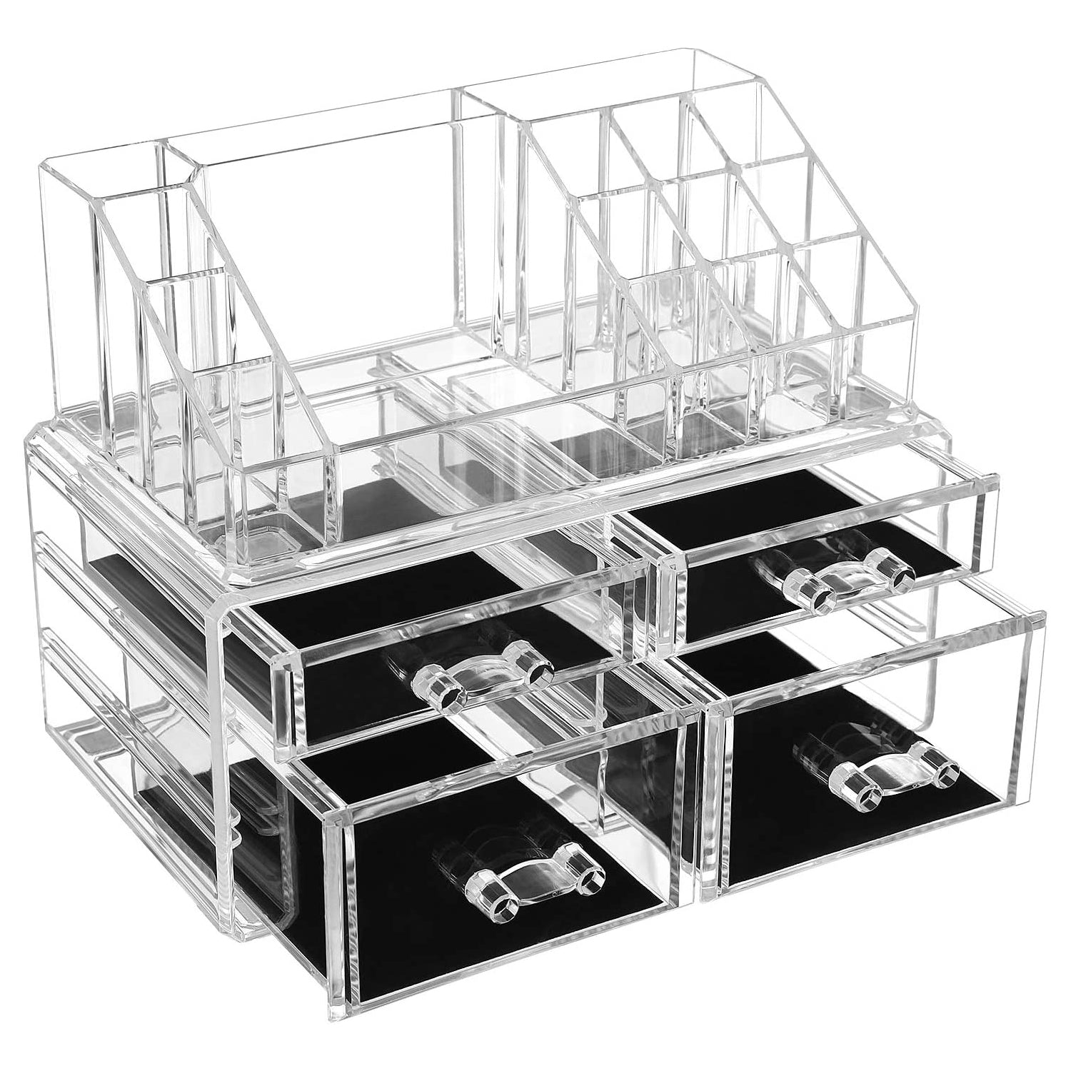 Akrilni kozmetički organizator s 4 ladice, prozirni | SONGMICS-vitahome.hr