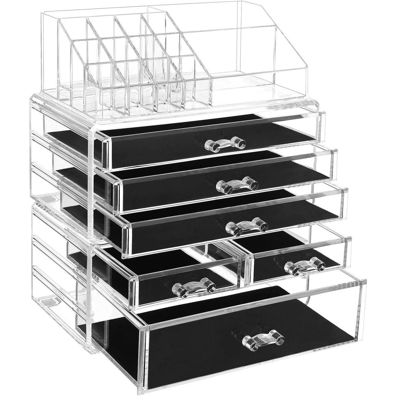 Akrilni kozmetički organizator s 6 ladica, prozirni | SONGMICS-vitahome.hr