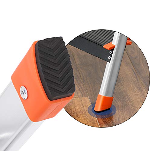 Aluminijske ljestve s 4 stepenice, nosivosti do 150 kg, crno-narančaste | SONGMICS-vitahome.hr