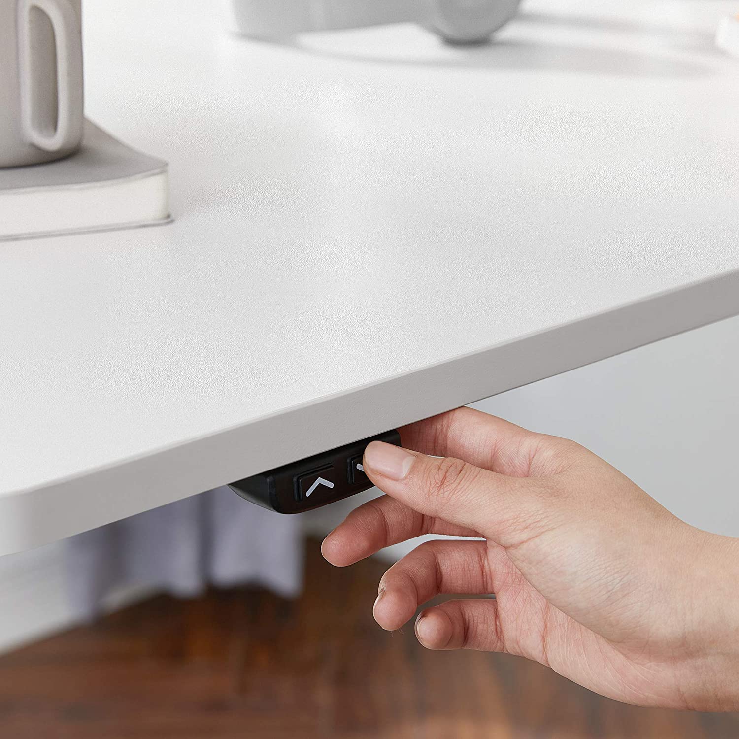 asztallap elektromos állóasztalhoz, 120 x 60 x 1.8 cm, fehér színben-SONGMICS-Vita Home