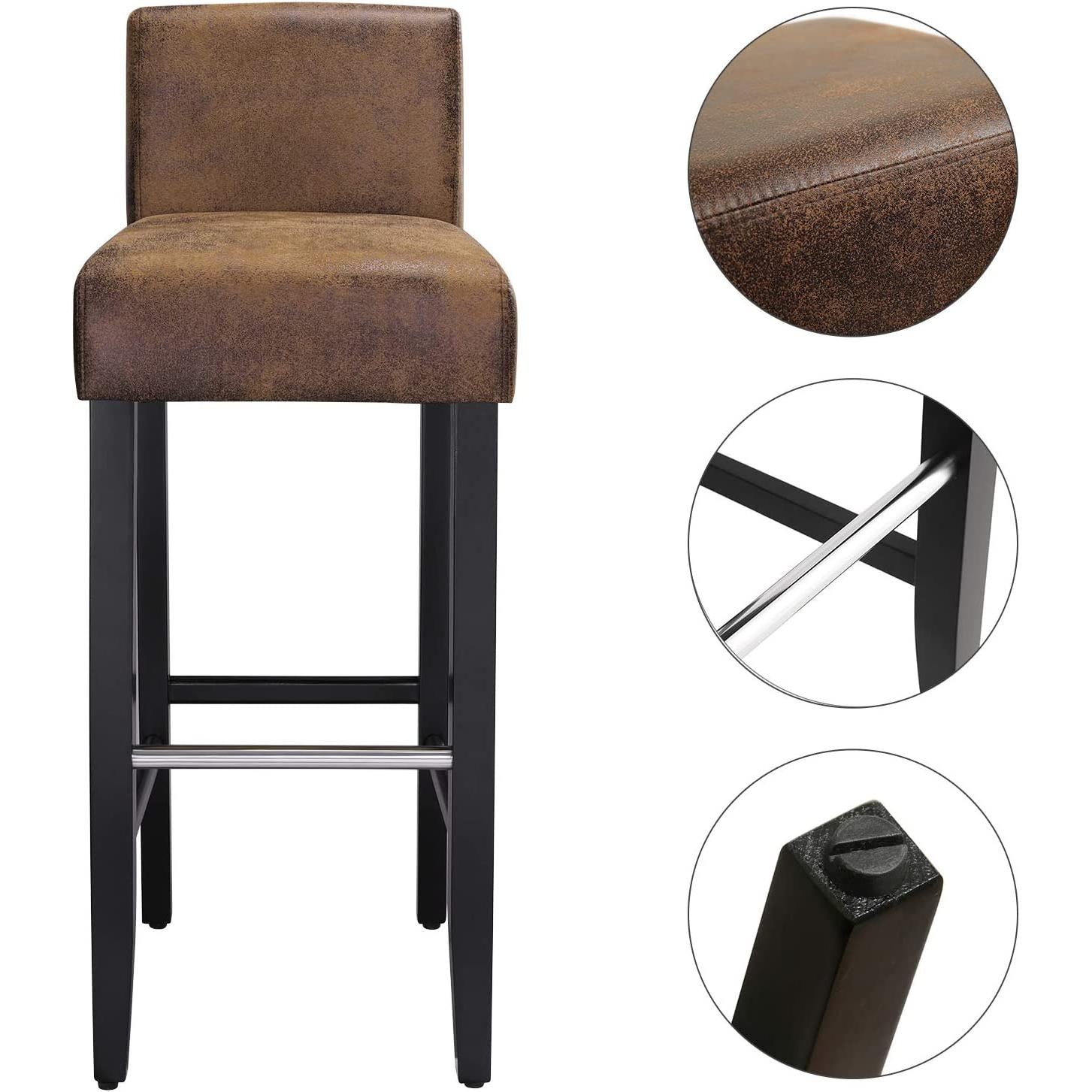 Barske stolice s podstavljenim leđima, set od 2 | SONGMICS-vitahome.hr