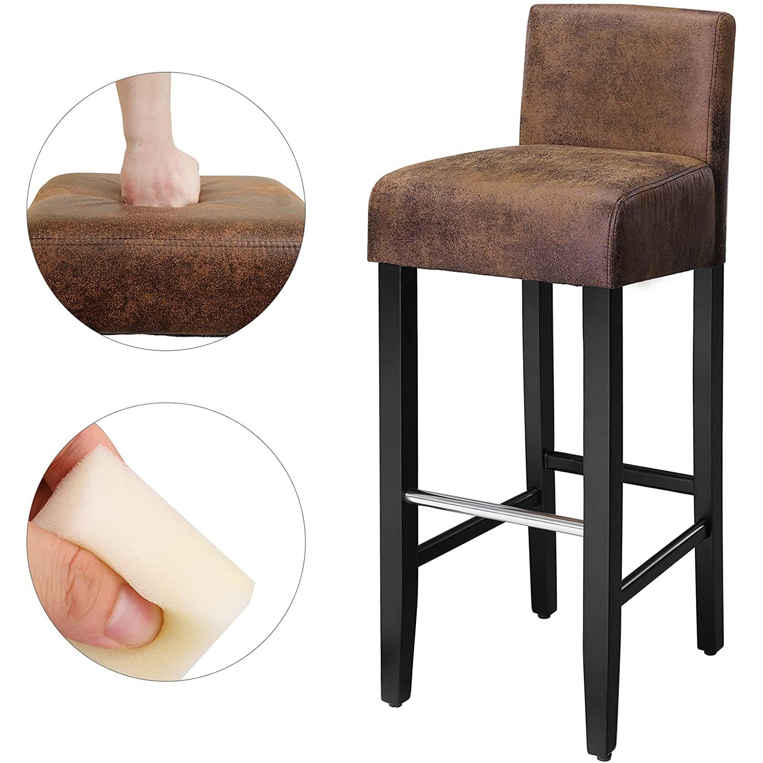 Barske stolice s podstavljenim leđima, set od 2 | SONGMICS-vitahome.hr