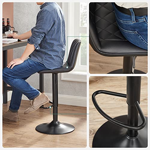 Bárszék készlet 2 db, PU steppelt felület, fekete-SONGMICS-Vita Home