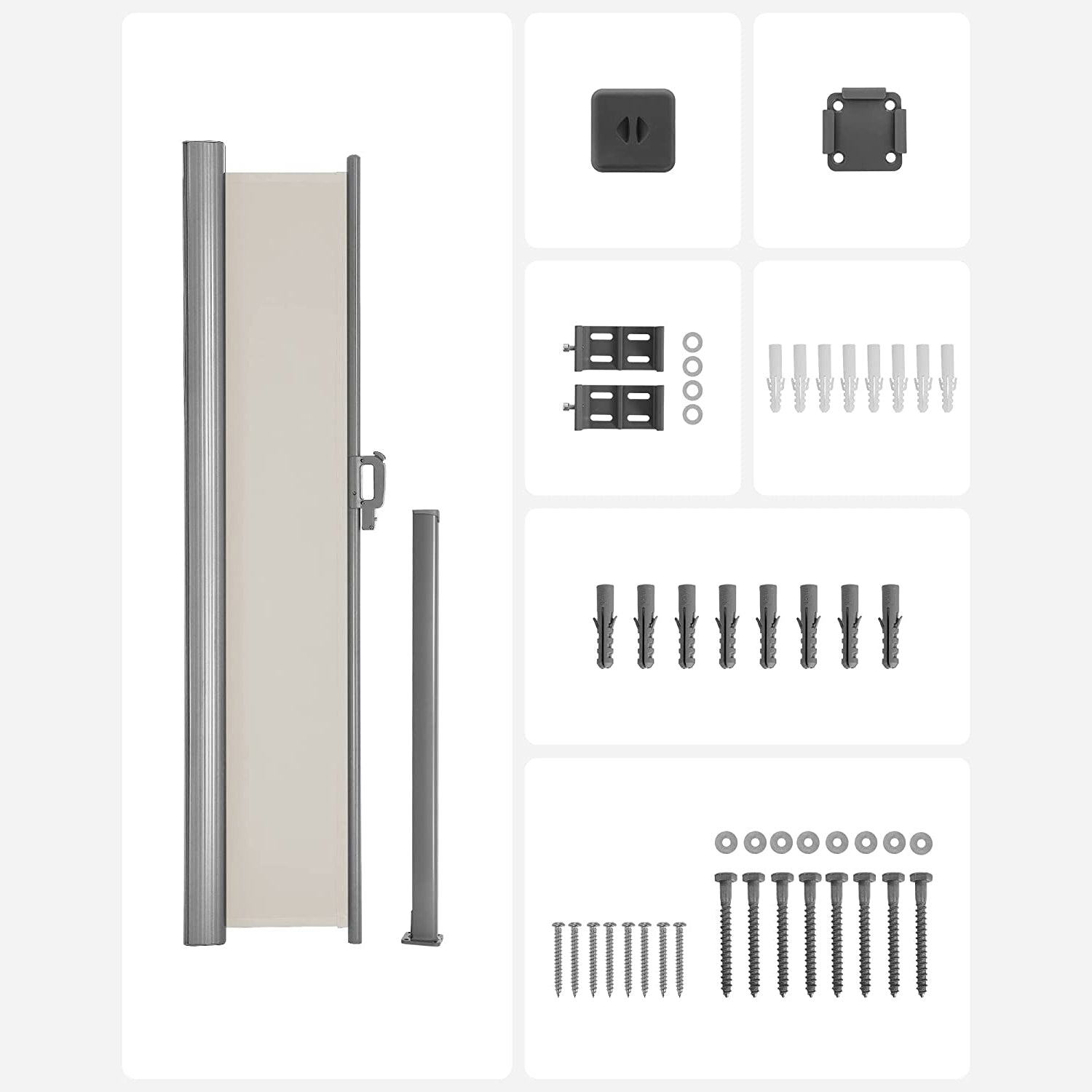 Bočna tenda 160 x 350 cm, bež | songmics-vitahome.hr