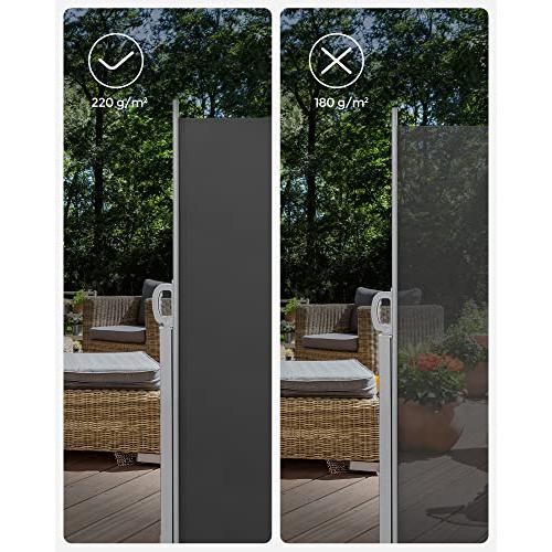 Bočna tenda 160 x 350 cm, otporno na hrđu, tkanina i aluminijum, antracit | SONGMICS-vitahome.hr