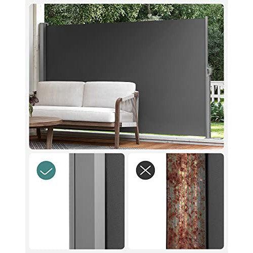 Bočna tenda 160 x 350 cm, otporno na hrđu, tkanina i aluminijum, antracit | SONGMICS-vitahome.hr