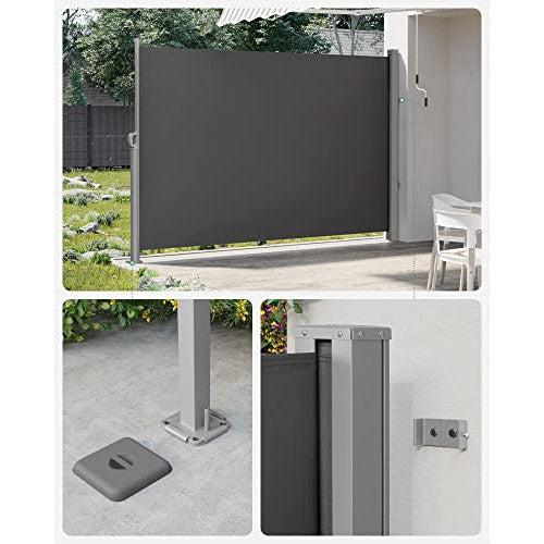 Bočna tenda 160 x 350 cm, otporno na hrđu, tkanina i aluminijum, antracit | SONGMICS-vitahome.hr