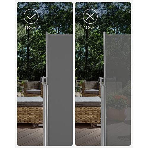 Bočna tenda 200 x 400 cm, otporno na hrđu, tkanina i aluminijum, antracit | SONGMICS-vitahome.hr