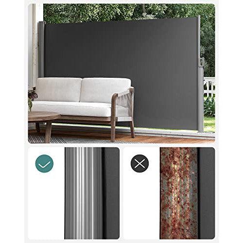 Bočna tenda 200 x 400 cm, otporno na hrđu, tkanina i aluminijum, antracit | SONGMICS-vitahome.hr