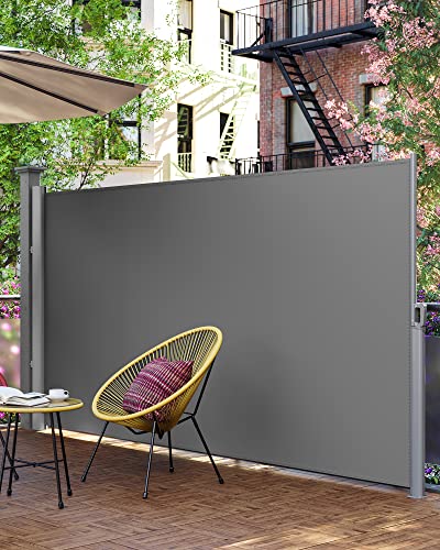 Bočna tenda, na izvlačenje, 180*350 cm, siva