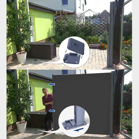Bočna tenda na izvlačenje, 200 x 350 cm, antracit | SONGMICS-vitahome.hr