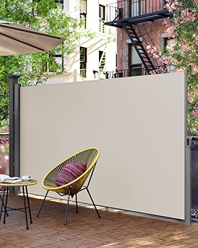 Bočna tenda, na izvlačenje, 200 × 400 cm, bež