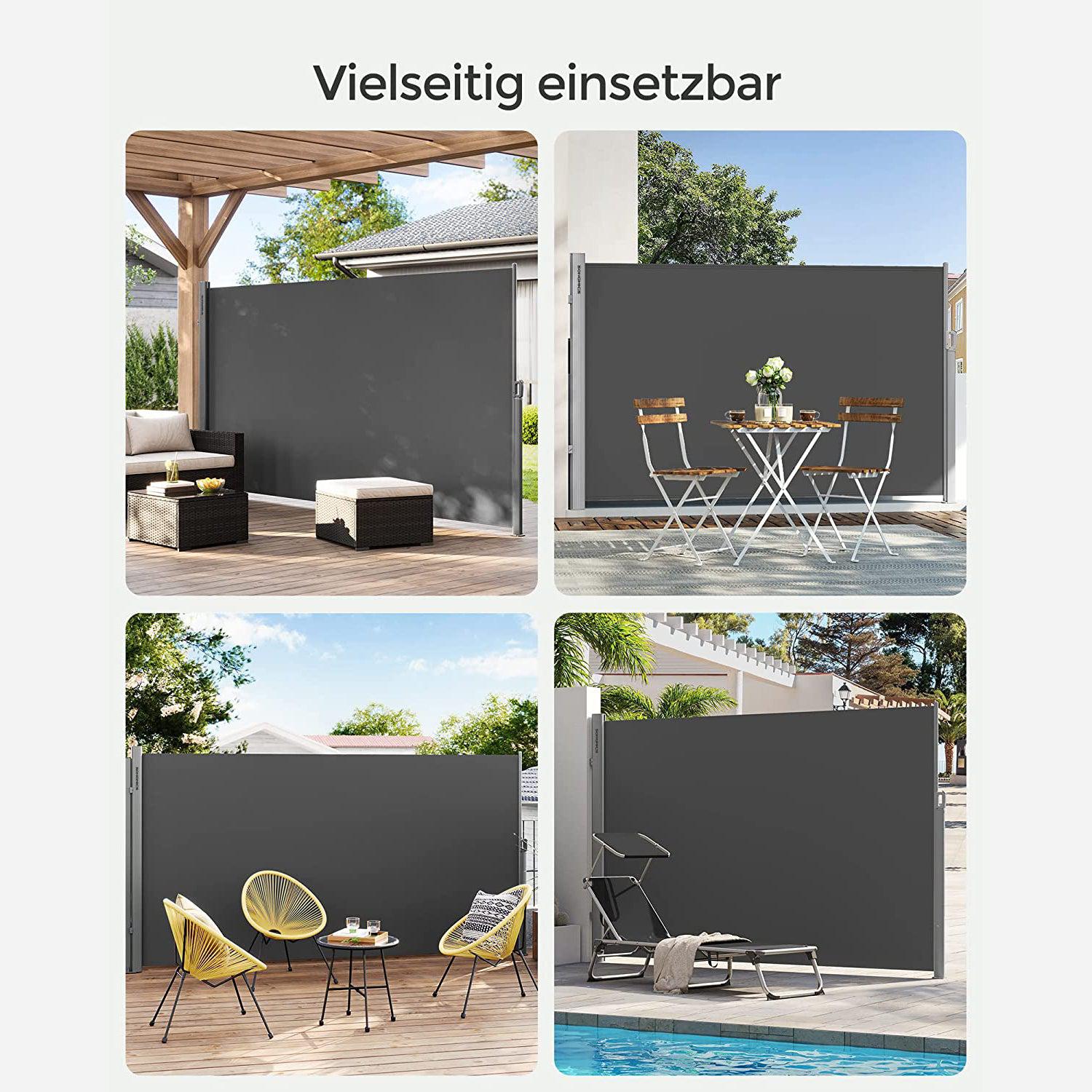 Bočna tenda, na razvlačenje, 180 x 300 cm antracit siva | SONGMICS-vitahome.hr