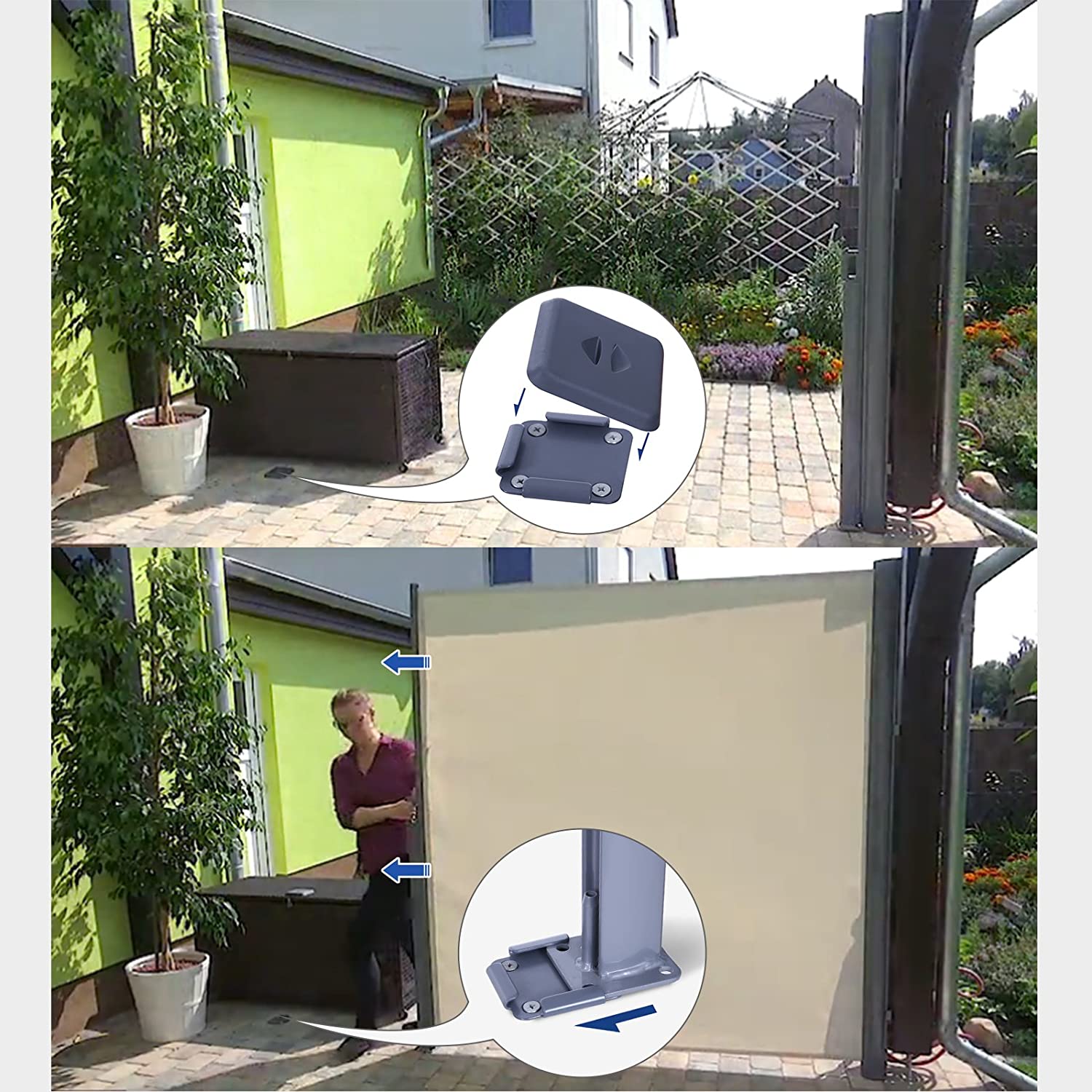 Bočna tenda, produljiva tenda bež | SONGMICS-vitahome.hr