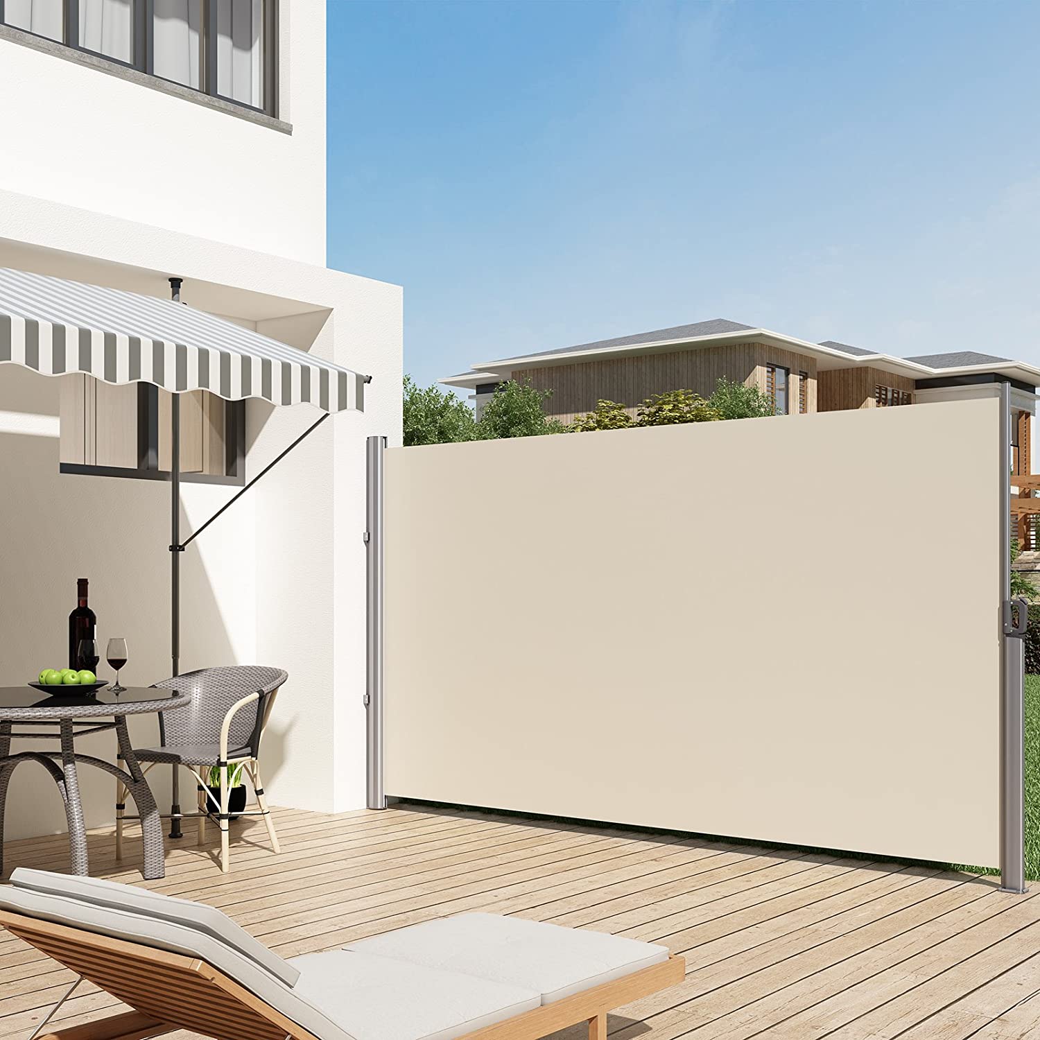 Bočna tenda, produljiva tenda bež | SONGMICS-vitahome.hr