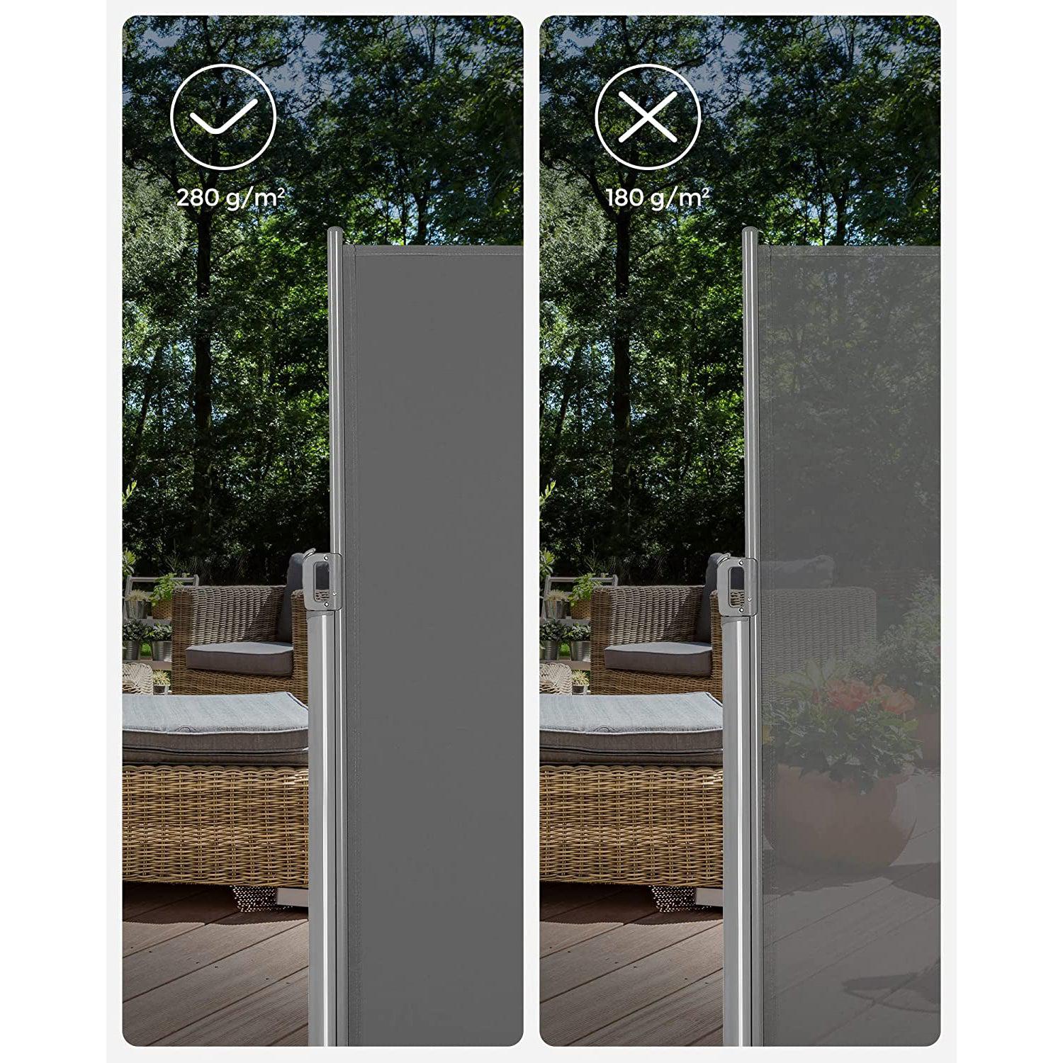 Bočna tenda za balkon i terasu 180 x 350 cm, dimno siva | SONGMICS-vitahome.hr