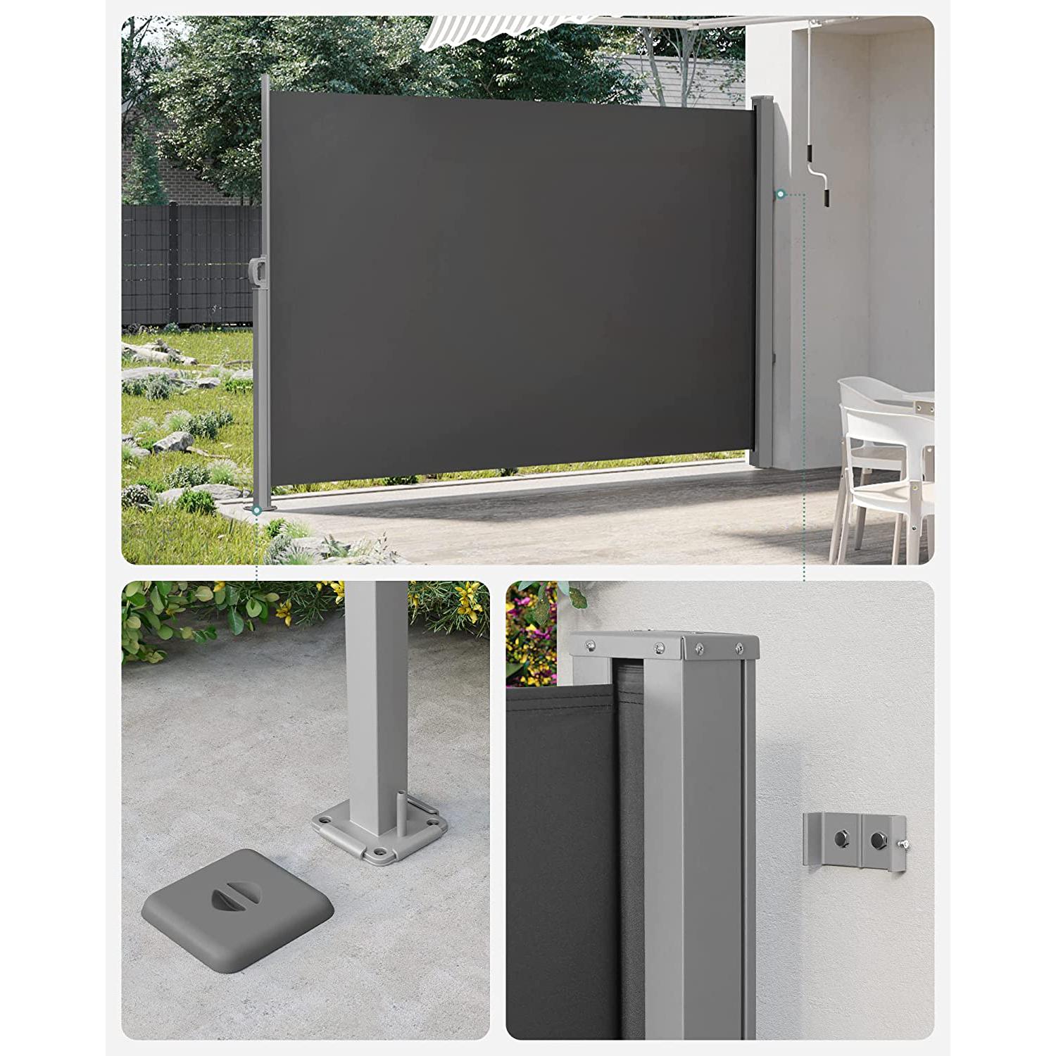 Bočna tenda za balkon i terasu 300 x 160, cm, dimno siva | SONGMICS-vitahome.hr