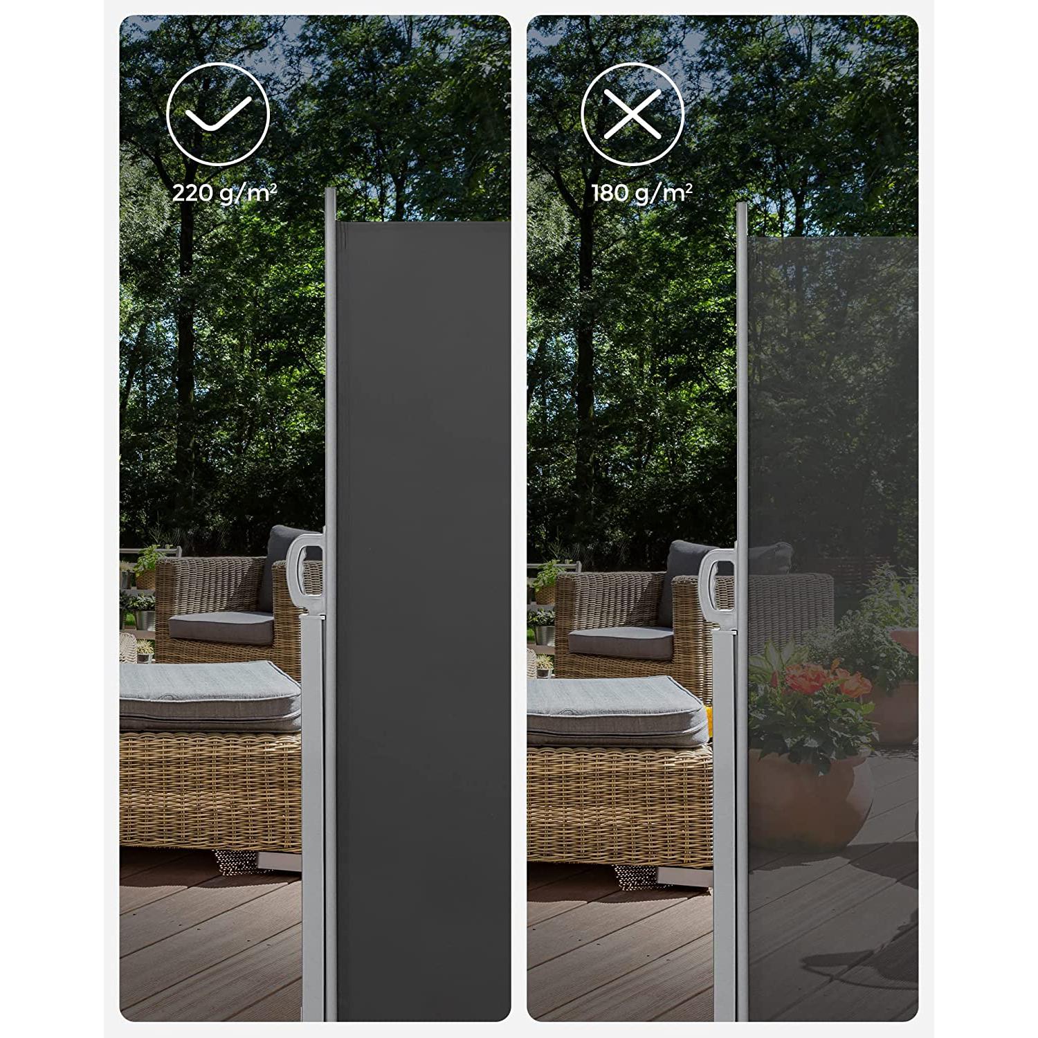 Bočna tenda za balkon i terasu 300 x 160, cm, dimno siva | SONGMICS-vitahome.hr