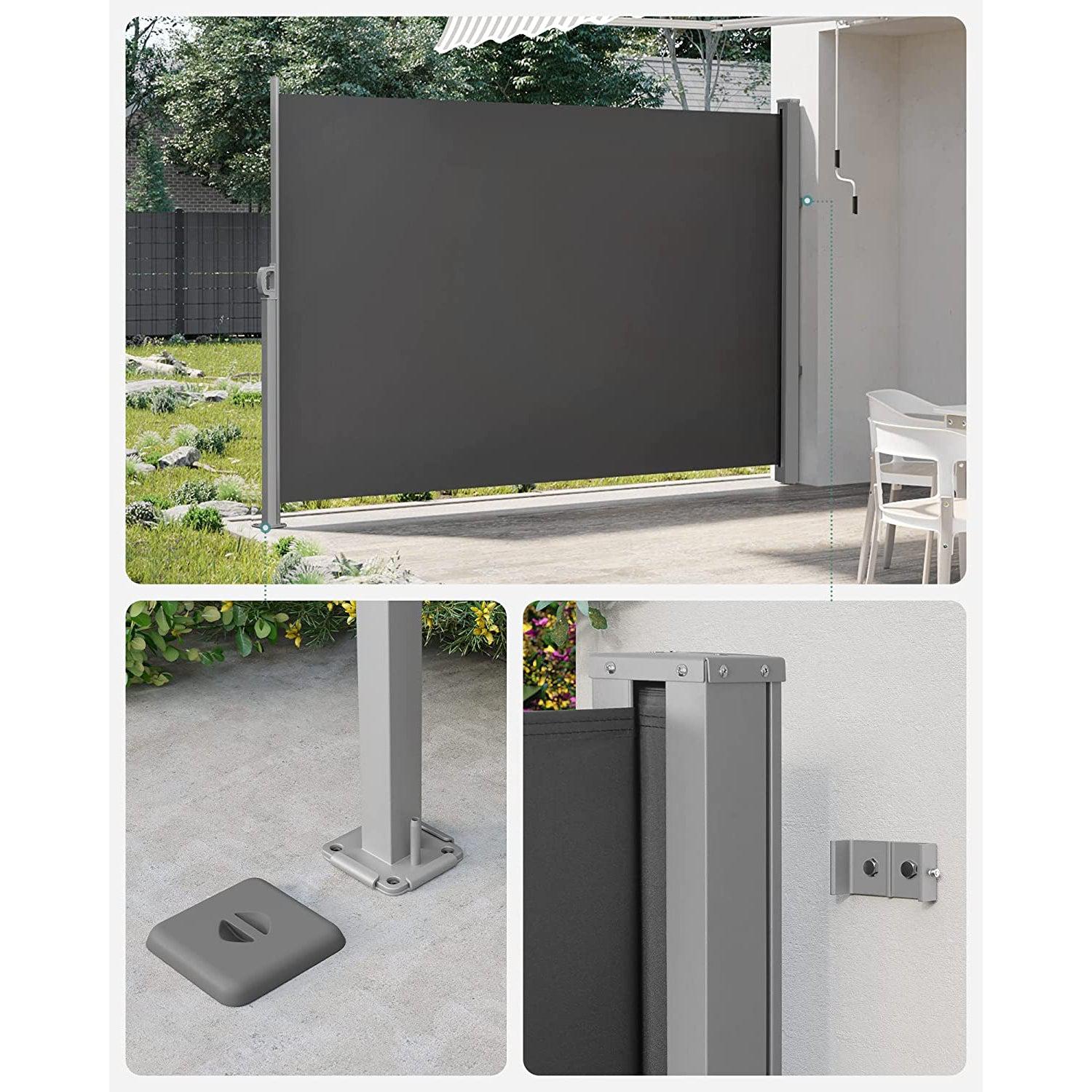 Bočna tenda za balkon i terasu 300 x 160, cm, dimno siva | SONGMICS-vitahome.hr