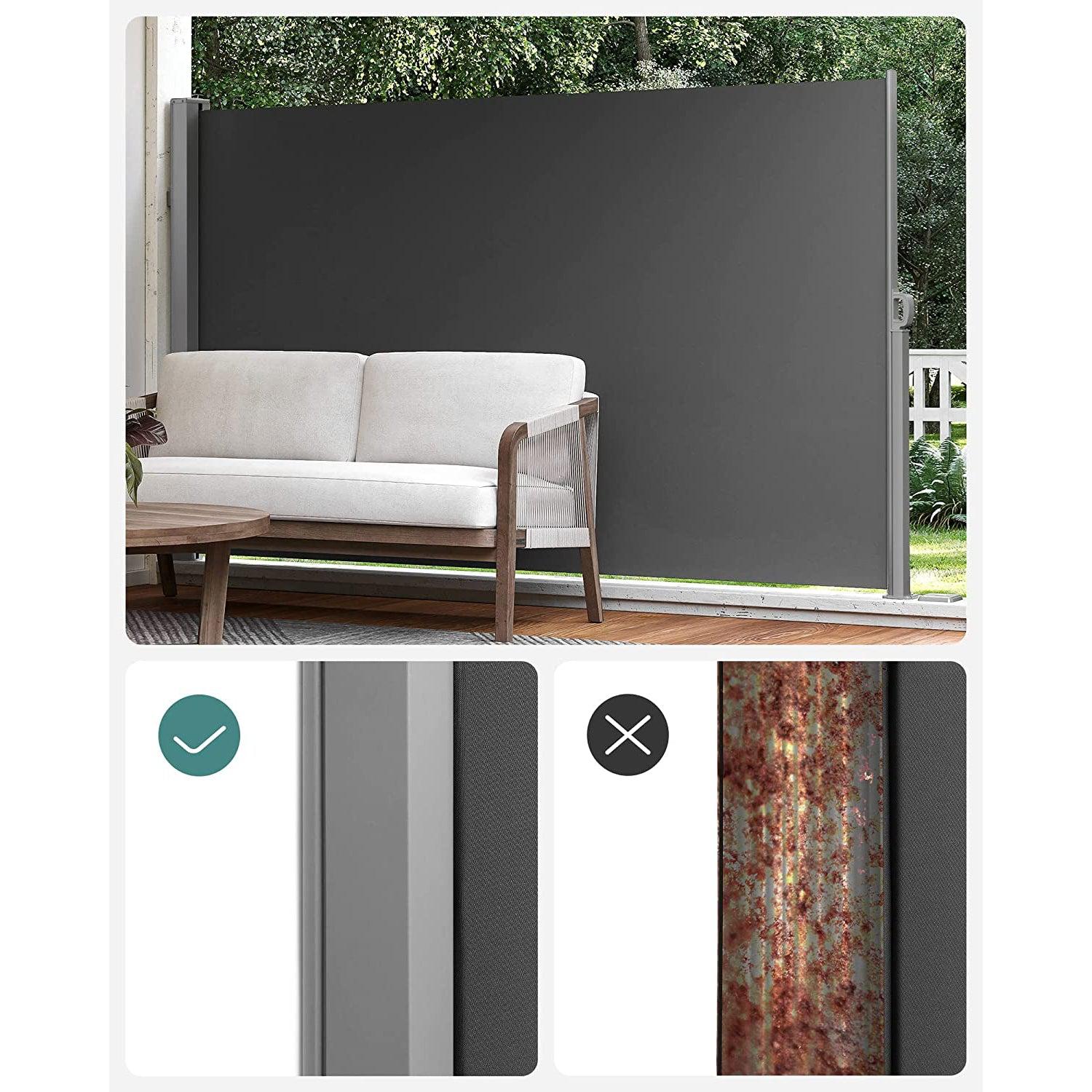 Bočna tenda za balkon i terasu 300 x 160, cm, dimno siva | SONGMICS-vitahome.hr