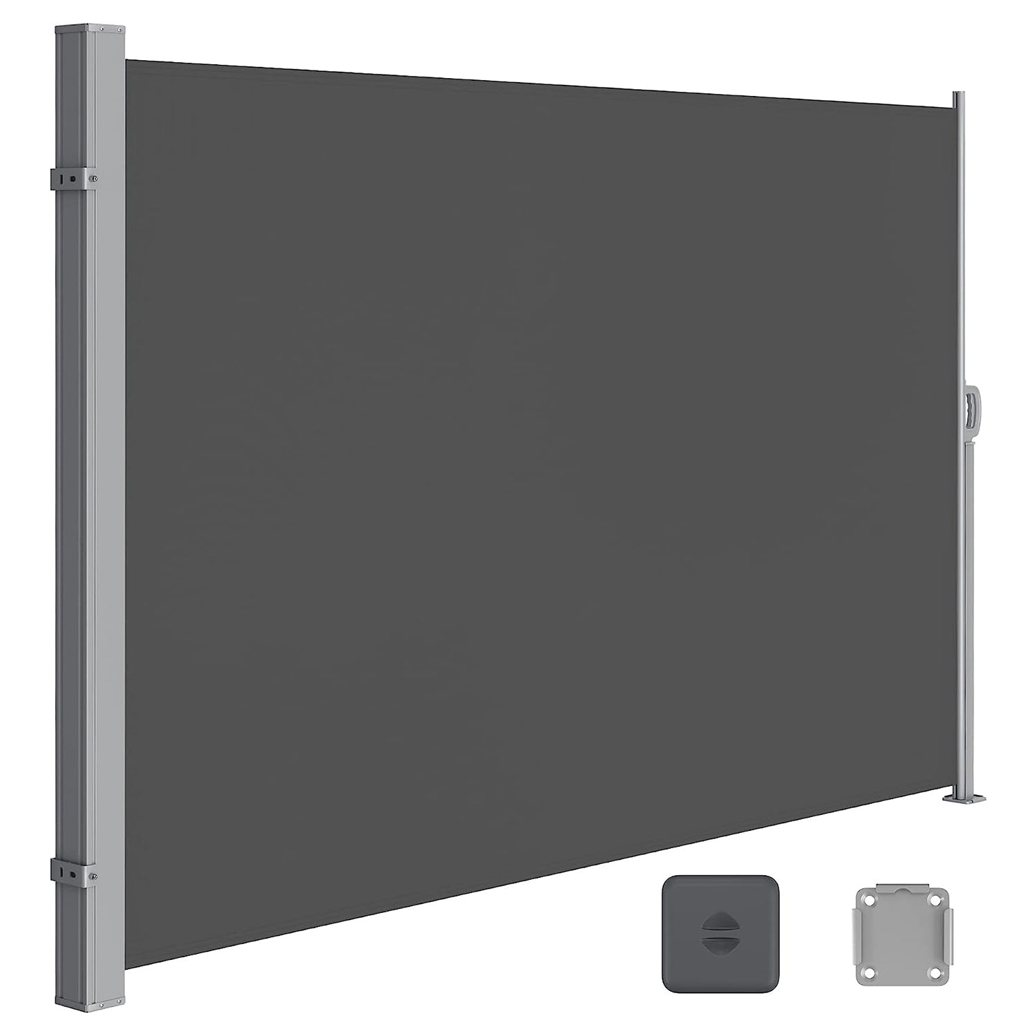 Bočna tenda, zaštitna cerada i zaštita od sunca, 180 x 450 cm, dimno siva | SONGMICS-vitahome.hr