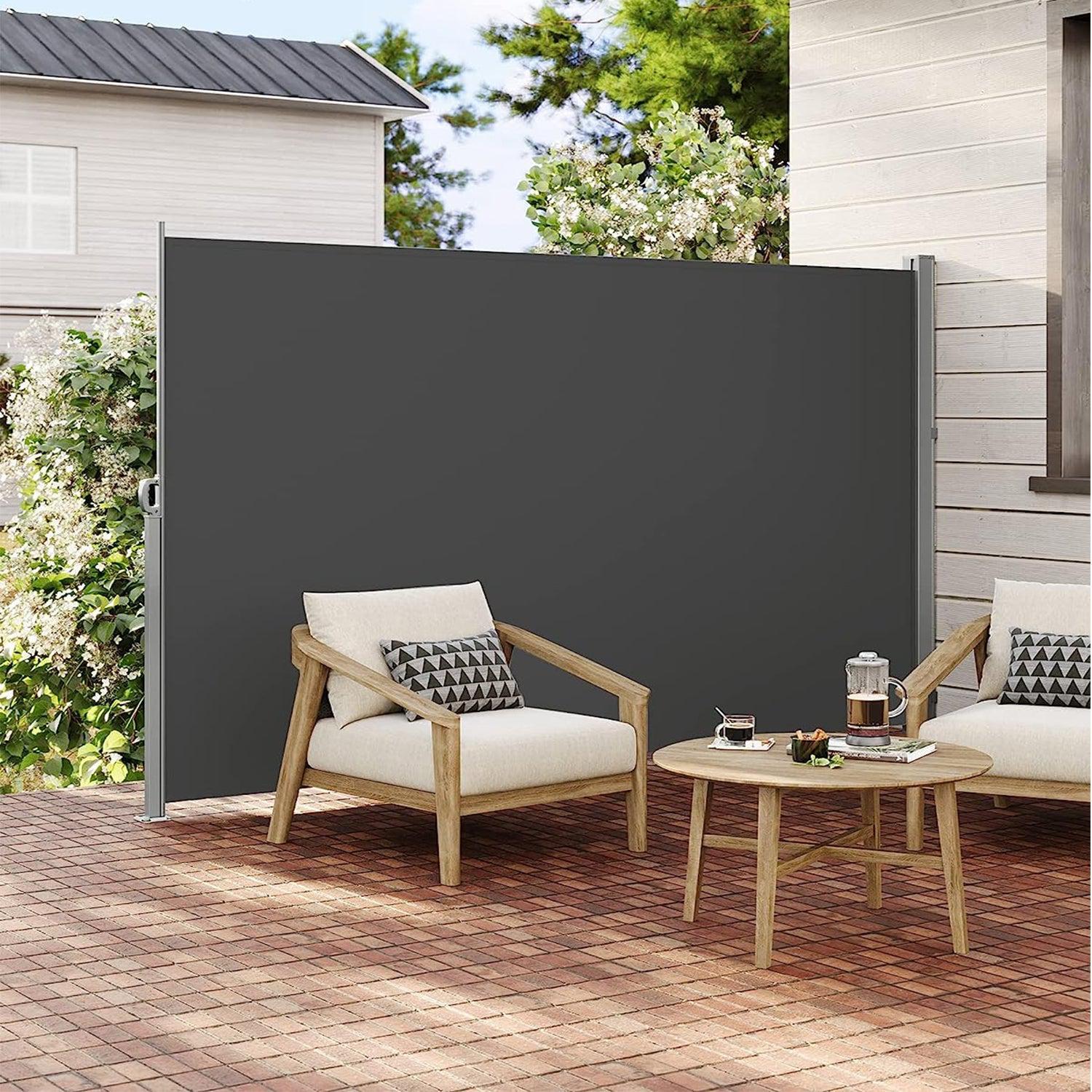 Bočna tenda, zaštitna cerada i zaštita od sunca, 180 x 450 cm, dimno siva | SONGMICS-vitahome.hr