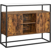 Bočni ormarić sa staklenom površinom, Konzolni stol 100 x 35 x 80 cm | Vasagle-vitahome.hr