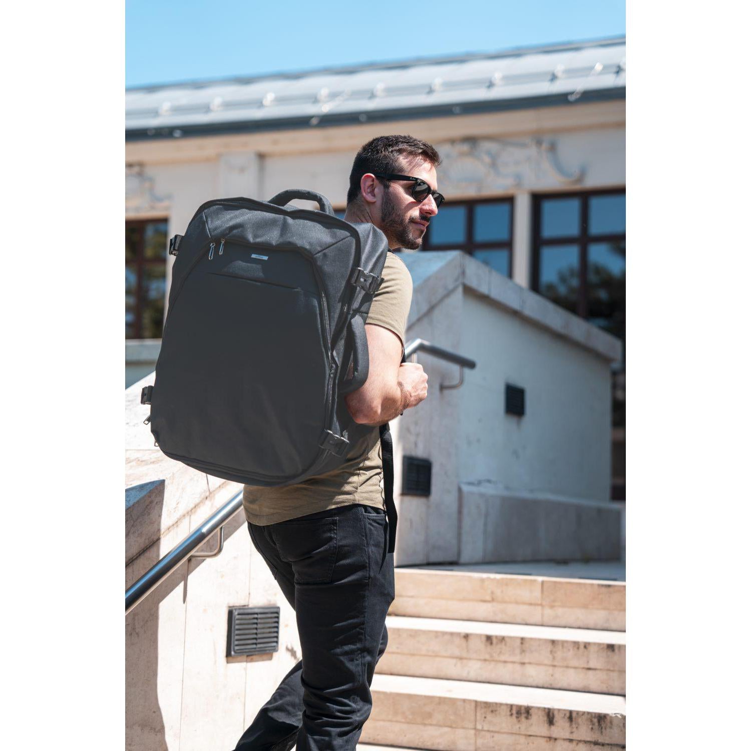 Bontour Air putni ruksak, ručna prtljaga kabinske veličine 55x40x20 cm, crni | BONTOUR-vitahome.hr