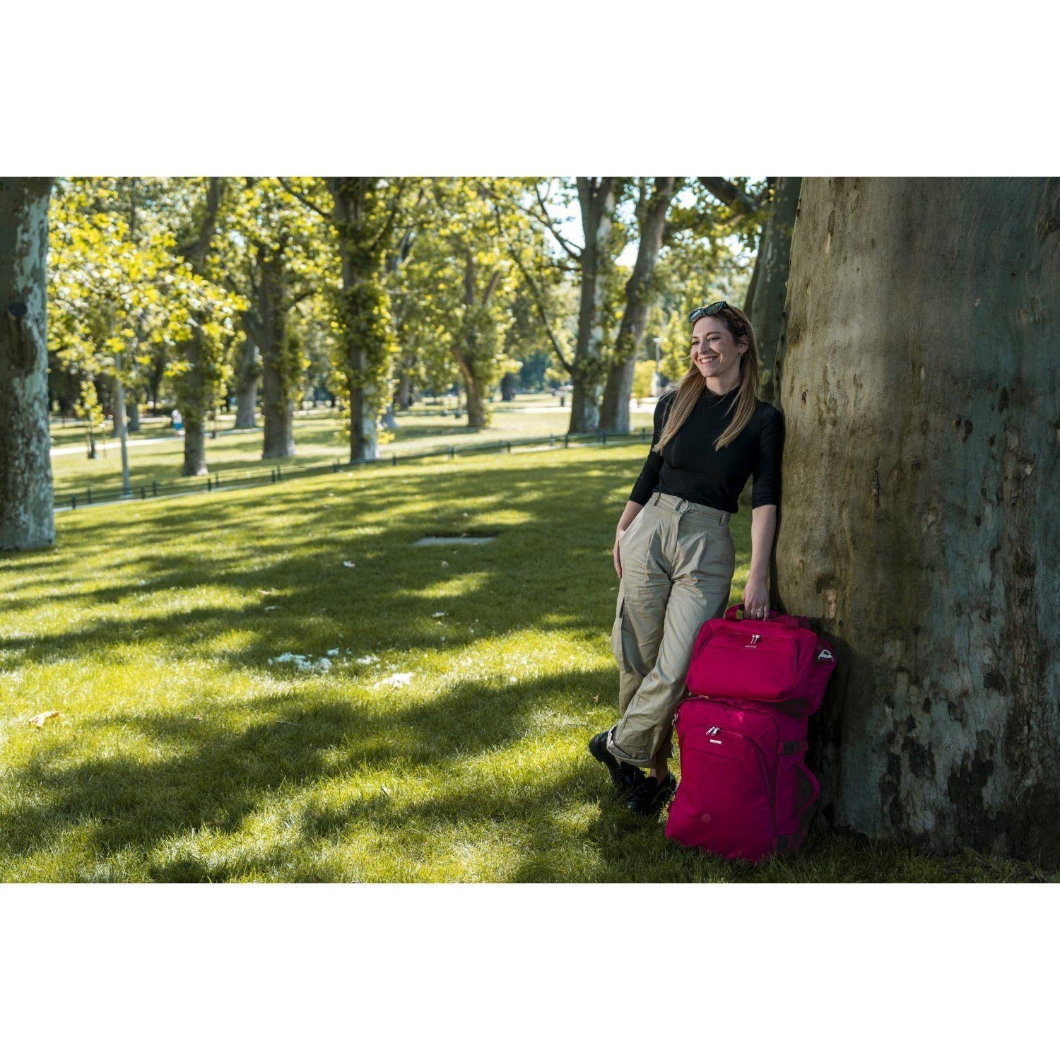 Bontour Air putni ruksak, ručna prtljaga kabinske veličine 55x40x20 cm, crveni | BONTOUR-vitahome.hr