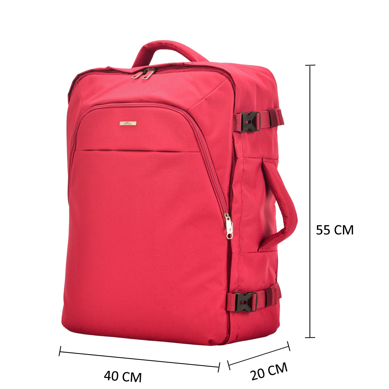 Bontour Air putni ruksak, ručna prtljaga kabinske veličine 55x40x20 cm, crveni | BONTOUR-vitahome.hr