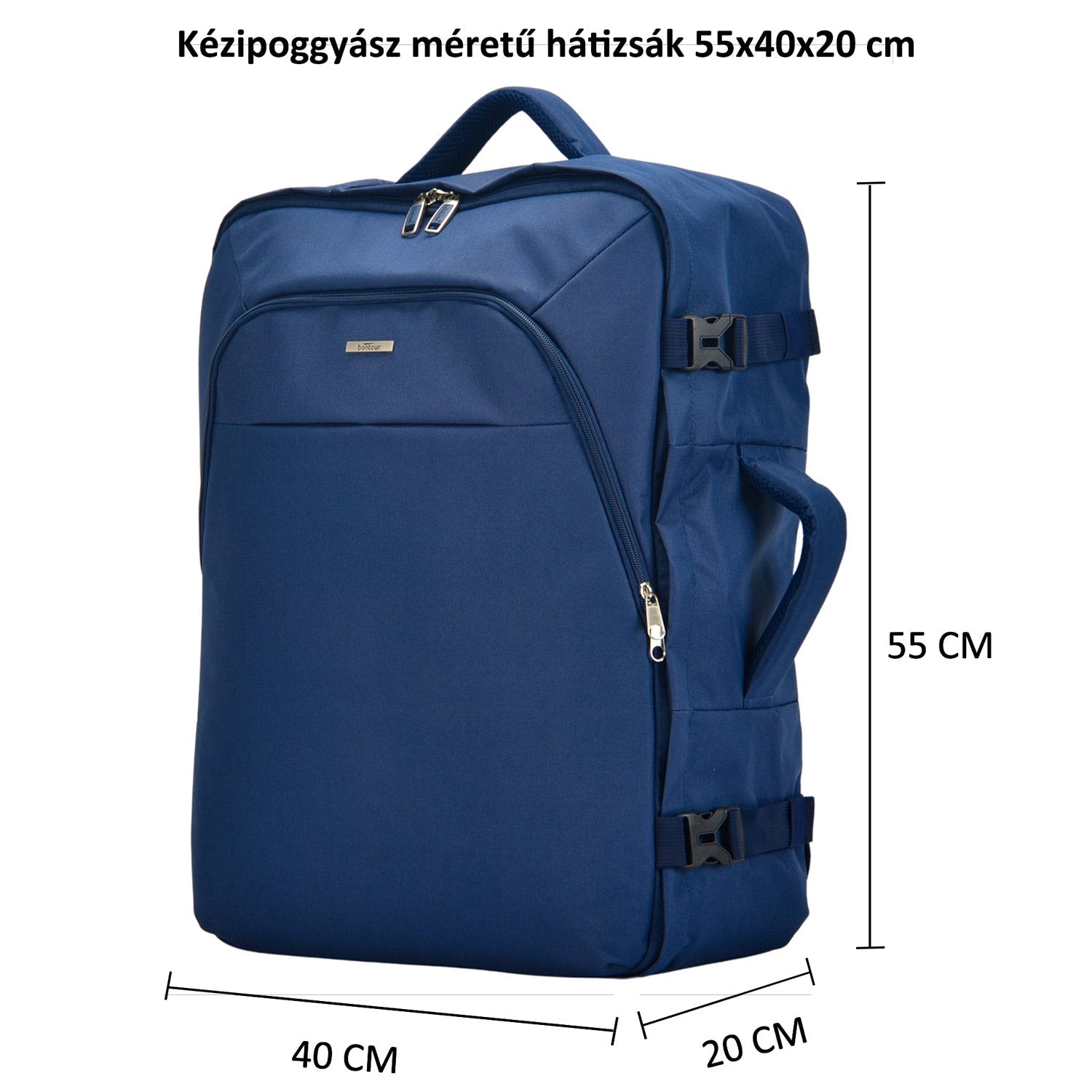 Bontour Air putni ruksak, ručna prtljaga kabinske veličine 55x40x20 cm,plavi | BONTOUR-vitahome.hr